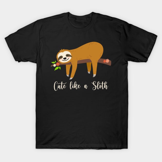 Cute Sloth T-Shirt by Imutobi